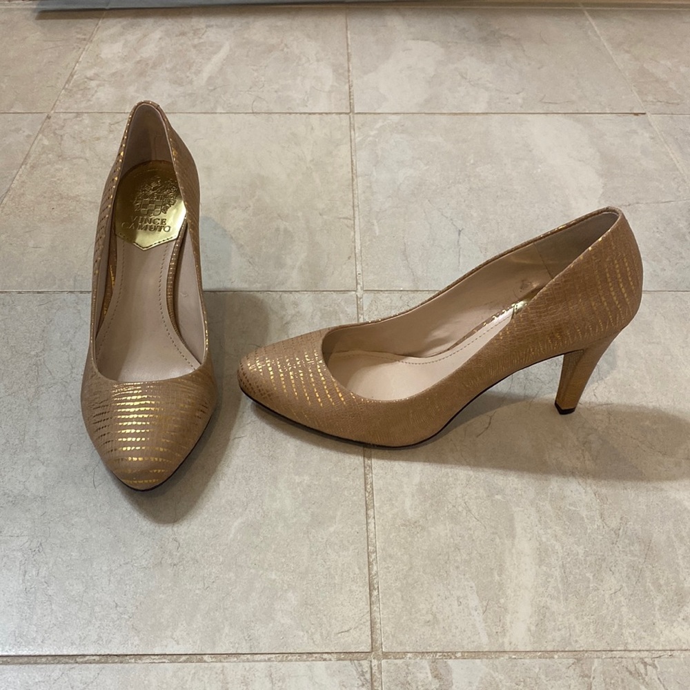 Vince Camuto Gold Heels
